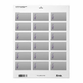 紫、銀フローラ、蝶住所 シール (フルシート)