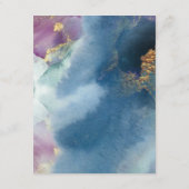 紫、青とティール（緑がかった色）、神秘的な庭の詳細 エンクロージャーカード (裏面)