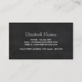 紫、青とピンクのあじさいがチョークボードフローリー 名刺 (裏面)