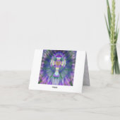 紫、青のハートセンター付き染料十字型 カード (裏面)