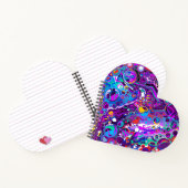 紫、青のバブルカラフル抽象芸術モダン ノートブック (内部)