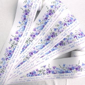 紫、青のバラセンターピースの折り返しラのまわりにベル ポスター