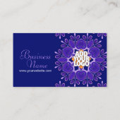 紫+青の幾何学花名刺 名刺 (裏面)