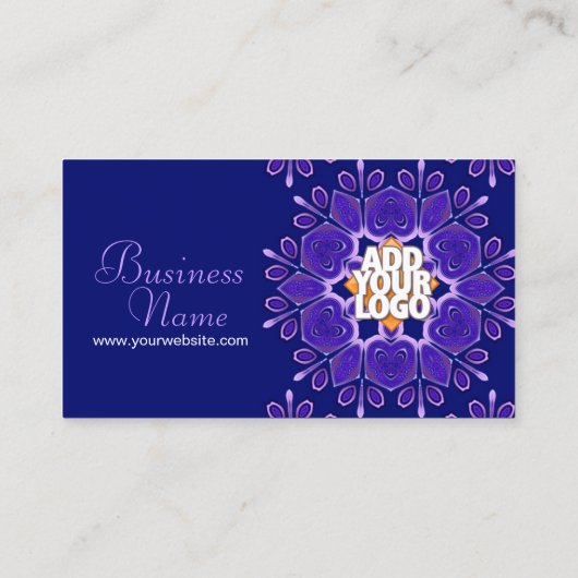 紫+青の幾何学花名刺 名刺 (裏面)