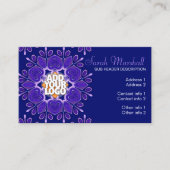 紫+青の幾何学花名刺 名刺 (正面)