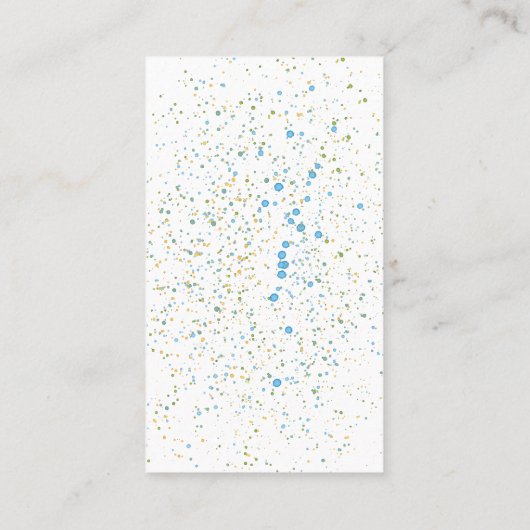 紫/青の水色の汚れ名刺 名刺 (裏面)