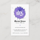 紫/青の水色の汚れ名刺 名刺 (正面)