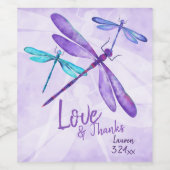 紫、青ワインラベル、トンボお洒落イ ワインラベル (シングルラベル)