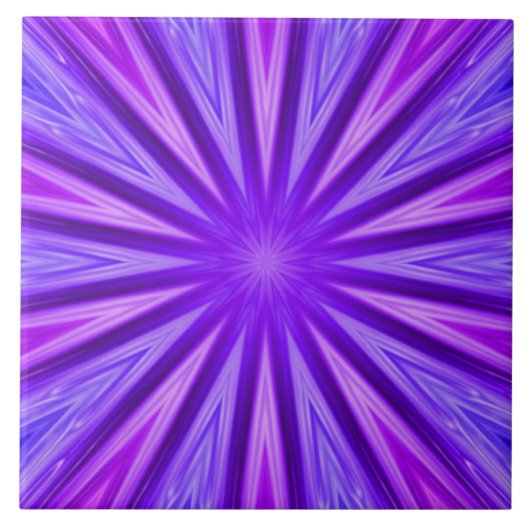 紫/青万華鏡のように千変万化するパターンセラミックタイル タイル (正面)