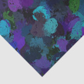 紫、青、および黒の抽象芸術 薄葉紙 (詳細)