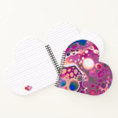 紫、青、ピンクのデジタルモダン抽象芸術 ノートブック (内部)