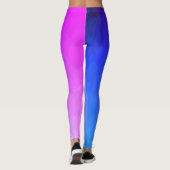 紫、青、ピンクの炎グラデーションの輝き レギンス (裏面)