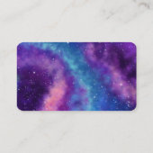 紫、青、ピンクの銀河の名刺 名刺 (裏面)