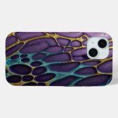 紫、青、水色、および金ゴールド Case-Mate iPhoneケース (裏面 (横))