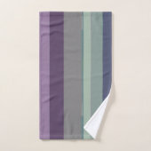 紫、青、緑の抽象芸術ストライプ バスタオルセット (ハンドタオル)
