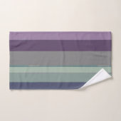 紫、青、緑の抽象芸術ストライプ バスタオルセット (ハンドタオル)
