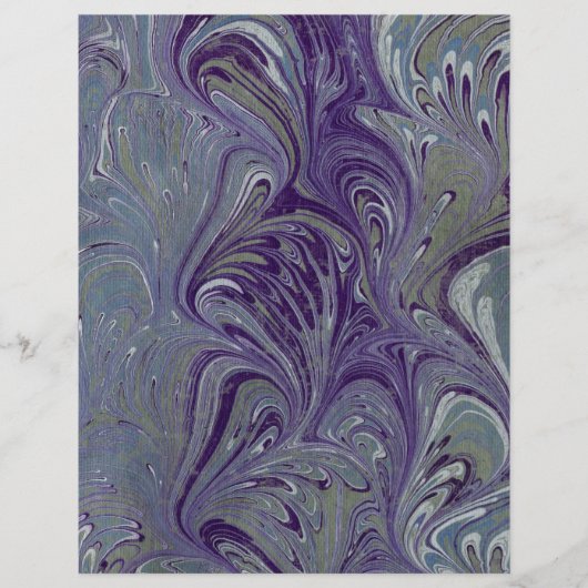 紫、青、緑の霜降り紙 (正面)