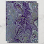 紫、青、緑の霜降り紙 (正面/裏面)