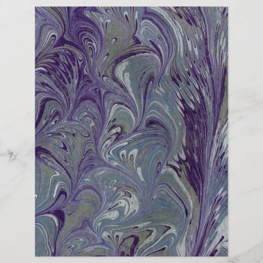 紫、青、緑の霜降り紙 (裏面)