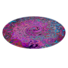 紫、青、赤の抽象芸術レトロ旋回 カッティングボード