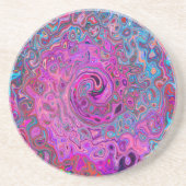 紫、青、赤の抽象芸術レトロ旋回 コースター (正面)