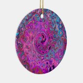 紫、青、赤の抽象芸術レトロ旋回 セラミックオーナメント (右)