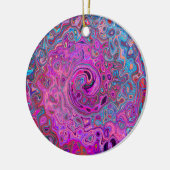 紫、青、赤の抽象芸術レトロ旋回 セラミックオーナメント (左)