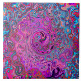 紫、青、赤の抽象芸術レトロ旋回 タイル (正面)