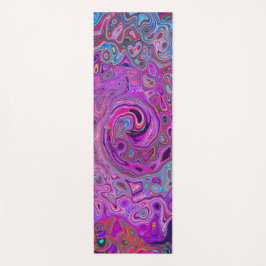 紫、青、赤の抽象芸術レトロ旋回 ヨガマット