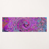 紫、青、赤の抽象芸術レトロ旋回 ヨガマット (正面(横))