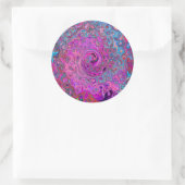紫、青、赤の抽象芸術レトロ旋回 ラウンドシール (バッグ)