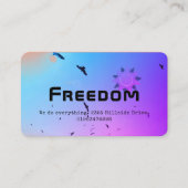 紫、青、鳥、星、自由 名刺 (正面)