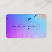 紫、青、鳥、星、自由 名刺 (裏面)