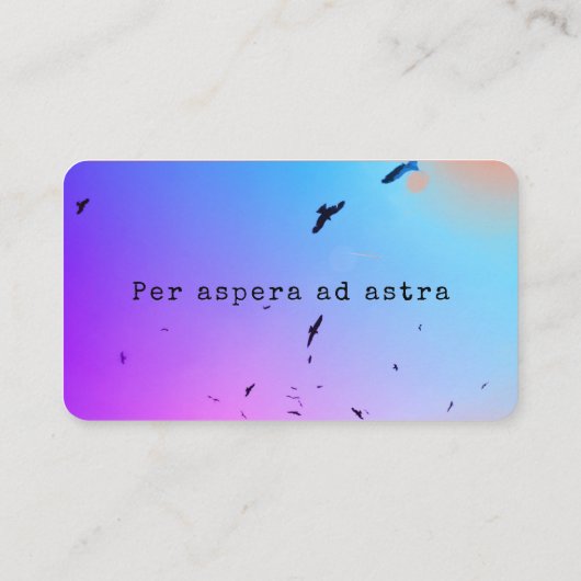 紫、青、鳥、星、自由 名刺 (裏面)