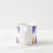 紫、青、黄色の三角形 エスプレッソカップ (裏面)
