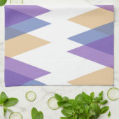 紫、青、黄色の三角形 キッチンタオル (折り畳み)