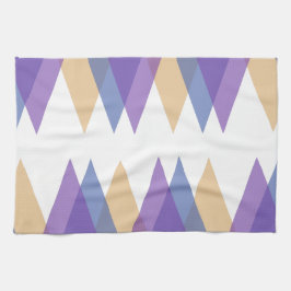 紫、青、黄色の三角形 キッチンタオル