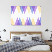 紫、青、黄色の三角形 キャンバスプリント (インサイチュ (寝室))