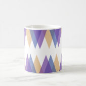 紫、青、黄色の三角形 コーヒーマグカップ (中央)