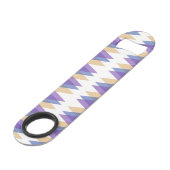 紫、青、黄色の三角形 スピード栓抜き (正面アングル)