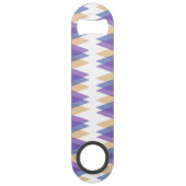 紫、青、黄色の三角形 スピード栓抜き (裏面)