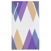 紫、青、黄色の三角形 スモールペーパーバッグ (裏面)