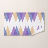 紫、青、黄色の三角形 バスタオルセット (ハンドタオル)