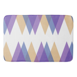紫、青、黄色の三角形 バスマット