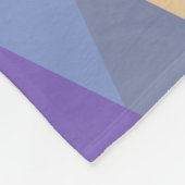 紫、青、黄色の三角形 フリースブランケット (角)