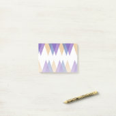 紫、青、黄色の三角形 ポストイット (デスク上)