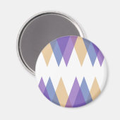 紫、青、黄色の三角形 マグネット (正面/裏面)