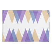 紫、青、黄色の三角形 枕カバー (裏面)