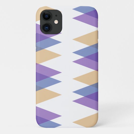 紫、青、黄色の三角形 Case-Mate iPhoneケース (裏面)