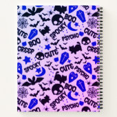 紫、青、黒のハロウィーンのジャーナル ノートブック (裏面)